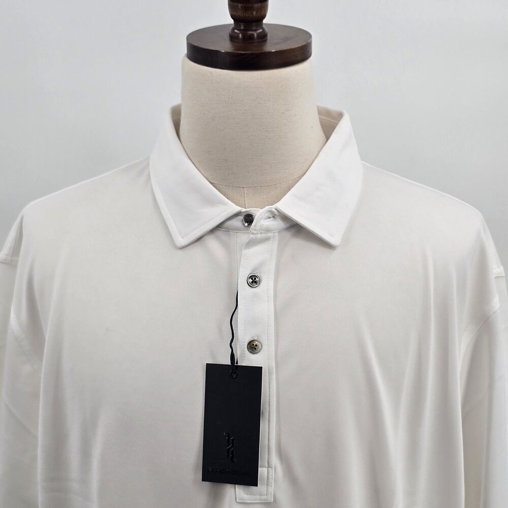 NEW Black Quail Men's Polo Shirt Size 3X Solid White - Picture 2 of 10